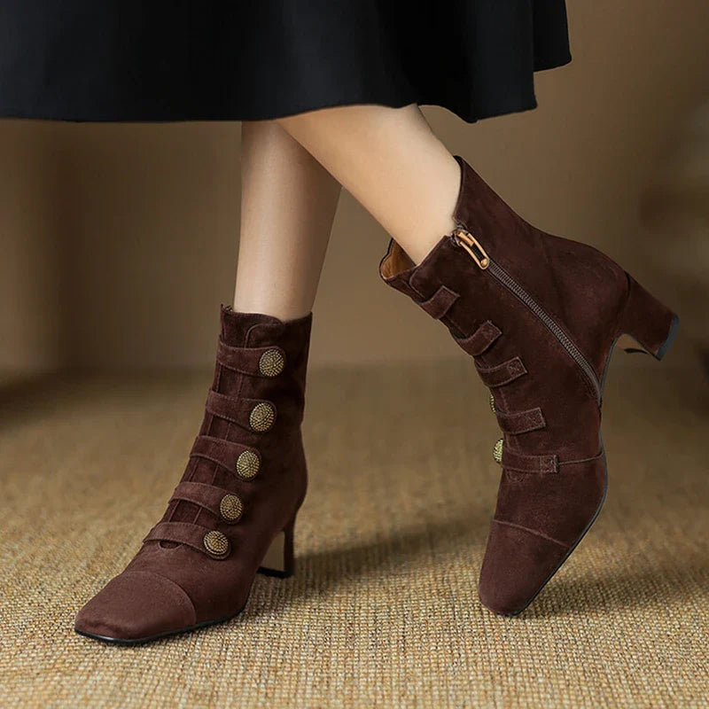 Savira Button Square Boots